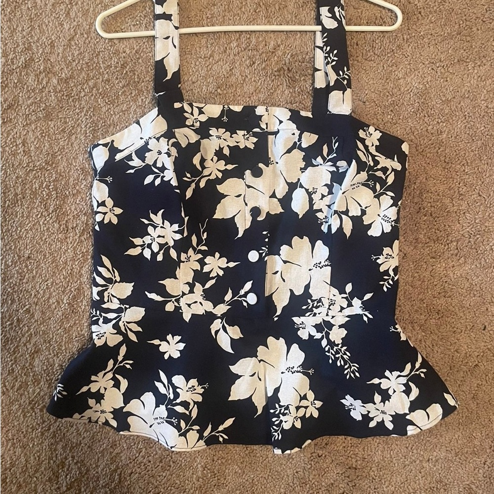 Michael Kors button up peplum top